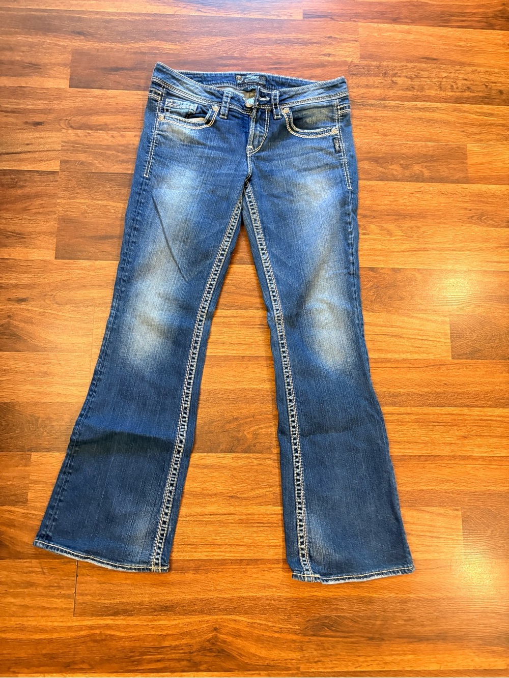 Silver Jeans Medium Blue Flare Jeans